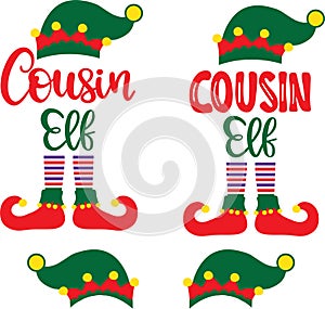 Cousin elf vector file for christmas holiday