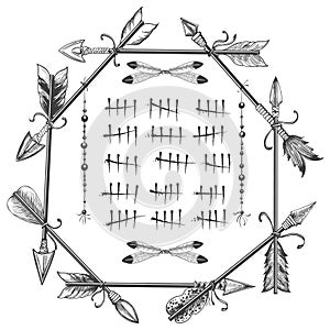 Couting tally numbers in arrows frame