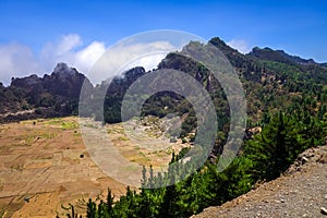 Cova de Paul votano crater in Santo Antao island, Cape Verde