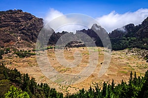 Cova de Paul votano crater in Santo Antao island, Cape Verde photo