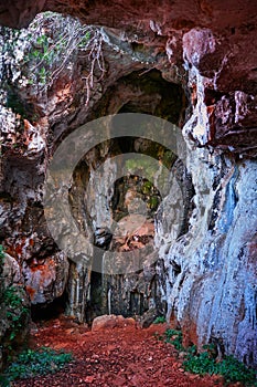 Cova del Camell cave in Montgo of Denia