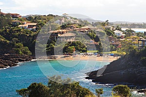 Cove of beach Ferradurinha in Buzios near Rio de Janeiro, Brazil