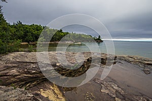 Cove On The Coast Of Lake Superior In Michigan