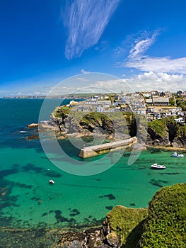 Cove and harbour of Port Isaac, Cornwall, UK photo