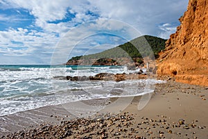 In the cove Sa caleta of Ibiza, Baleares