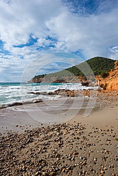 In the cove Sa caleta of Ibiza, Baleares