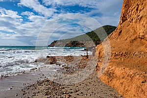 In the cove Sa caleta of Ibiza, Baleares