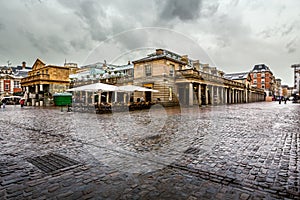 Covent Garden Market on Rainy Day, London