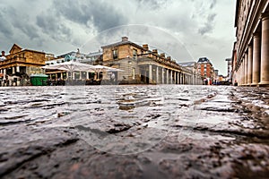 Covent Garden Market on Rainy Day, London