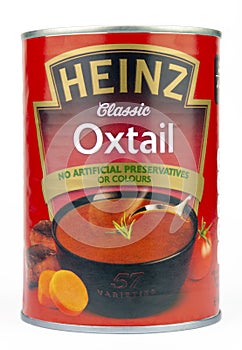 Heinz Classic Oxtail Soup Can Isolated