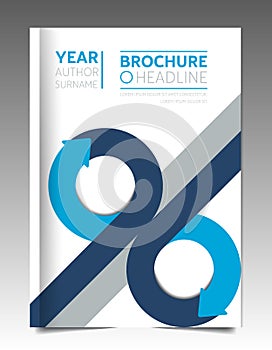 Cover of annual report brochure, flyer, leaflet, presentation, text template layout.