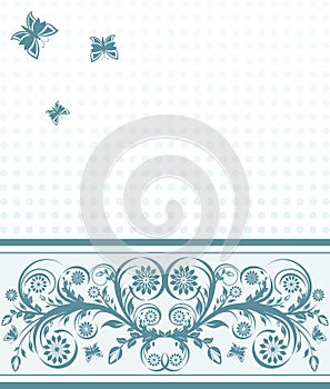 cover background with flower ornament