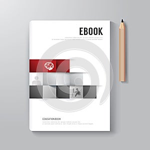 Cover Book Digital Design Minimal Style Template.