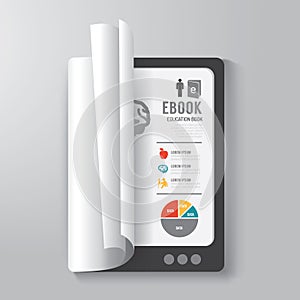 Cover Book Digital Design tablet Concept Template.