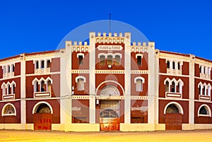 Cover bullring in Merida Spain, front door