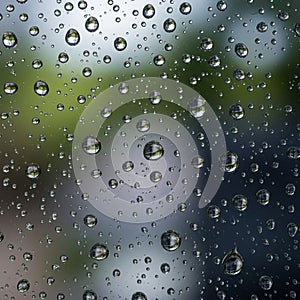 Cover a clear glass surface creating a pattern of variously sized