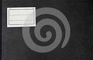 Cover of an dark old note book.