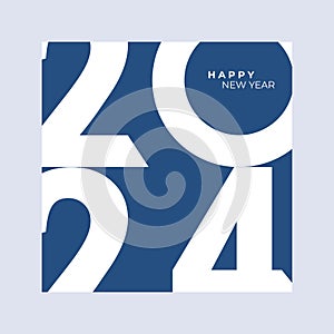 Cover design of 2024 happy new year. Strong typography. Colorful and easy to remember. Happy new year 2024 design poster