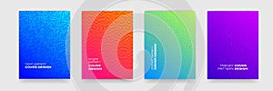 Cover design background patterns, abstract lines and color gradient, vector. Modern trendy Memphis, organic and dynamic dotted