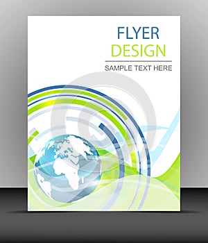 Cover design, business flyer template, folder