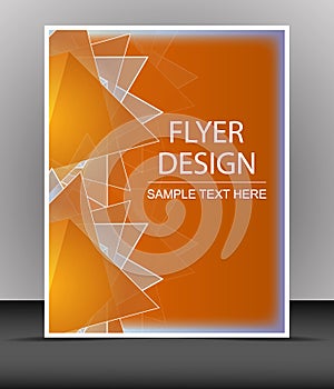 Cover design, business flyer template, folder