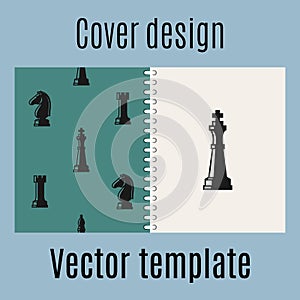 Cover design with chess pattern