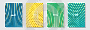 colorful modern cover template future pattern, set collection design vector