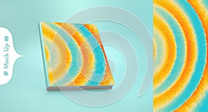 Cover design template. 3D wavy background with ripple effect. Vector illustration for placards, flyers, banners, book covers,