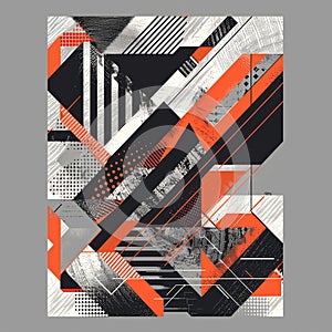 Cover design template with abstract geometric pattern.