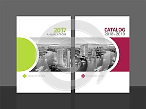 Cover design template annual report and catalog