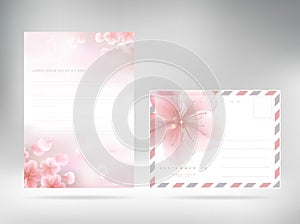 Cover design template letterhead Floral Paper Cover