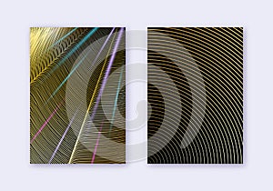 Cover design template set. Abstract photo