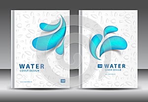 Cover design template vector for water Business, Annual report, brochure flyer template, advertisement, magazine ads