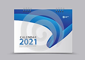 Cover desk calendar 2021 year template vector illustration, corporate design, Business flyer, brochure cover