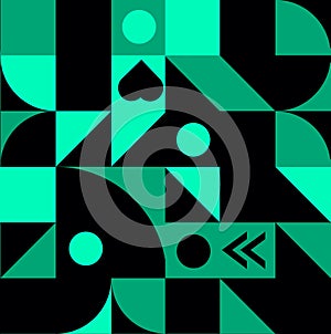 A cover illustration featuring a geometric pattern