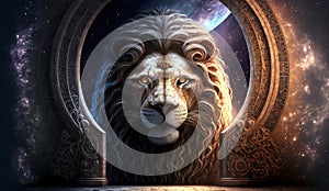 The cover image for the 8 8 Meditation shows a lion and a cosmic doorway