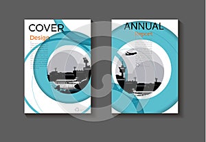 Cover layout blue abstract background modern design book Brochure template,annual report, magazine and flyer Vector a4