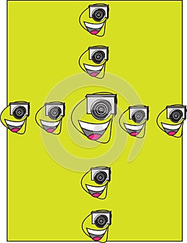 Cover page Camera cartoon vector cartoon camera
