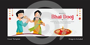 Cover page design of happy bhai dooj