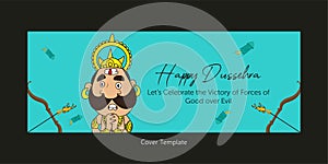 Cover page design of happy Dussehra