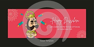 Cover page design of happy Dussehra