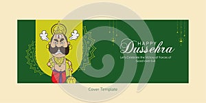 Cover page design of happy Dussehra