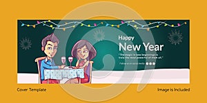 Cover page desing of happy new year