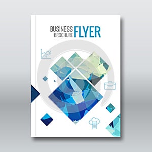 Cover report colorful triangle geometric prospectus design background, cover flyer magazine, brochure book cover