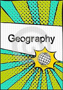 Cover for a school notebook or geography book