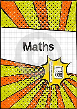Cover for a school notebook or math textbook