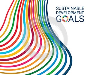 Cover. Sustainable Development Goals Colors. Vector Illustration