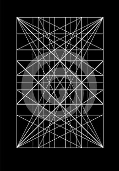 Modulor le Corbusier. Cover template. armonious measure to the human scale universally applicable to architecture and photo