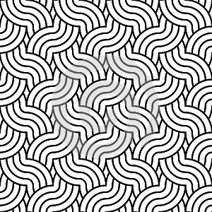 Cover template design with black and white geometric patterns