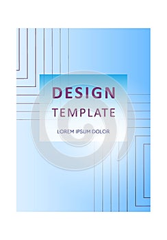 Cover template graphic geometric and glitch elements. Desing template. Abstract posers art graphic background photo